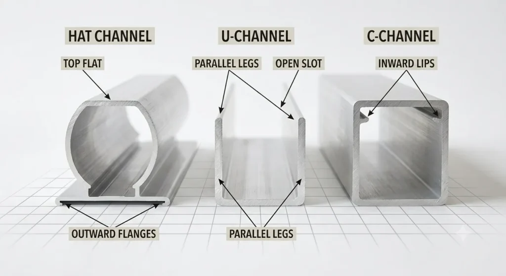 Hat Channel, U-Channel, and C-Channel Which One to Choose