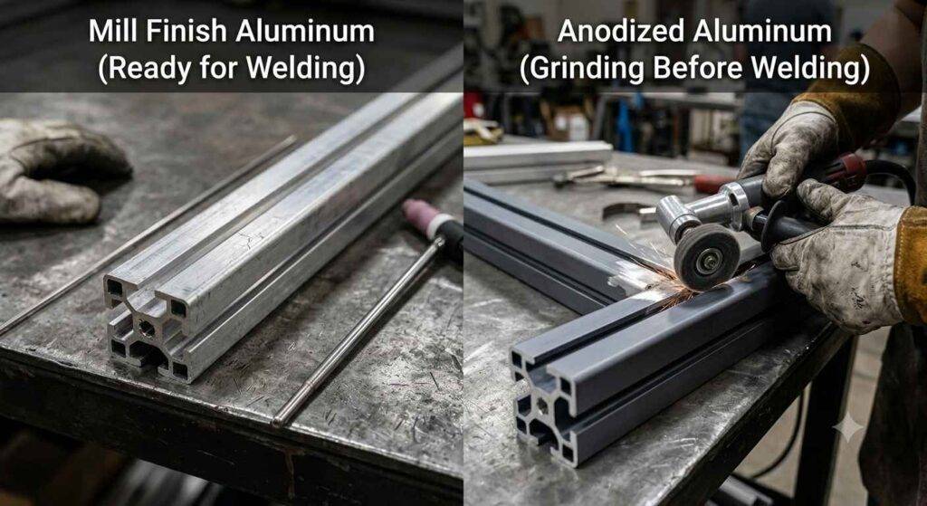 Mill Finish vs. Anodized Aluminum Before Welding