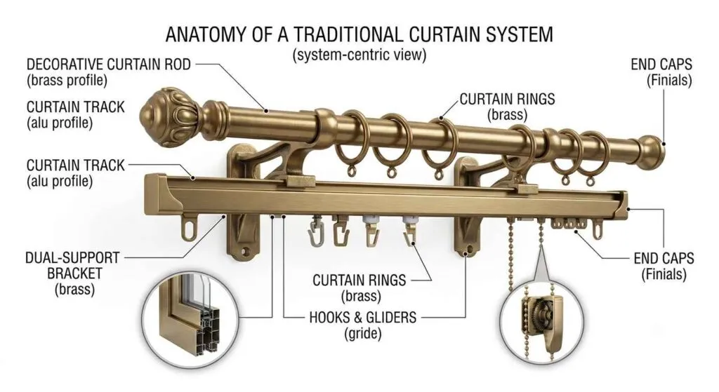 Anatomy of a Traditional Curtain System
