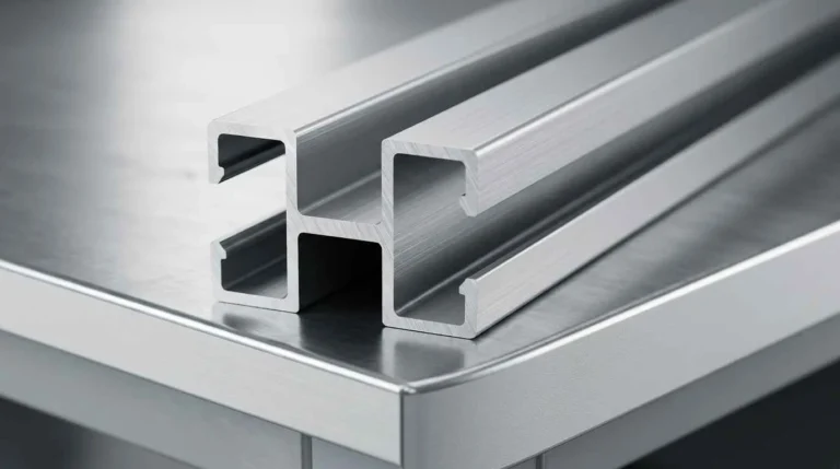 Extruded Aluminum H Profile Detail Shot