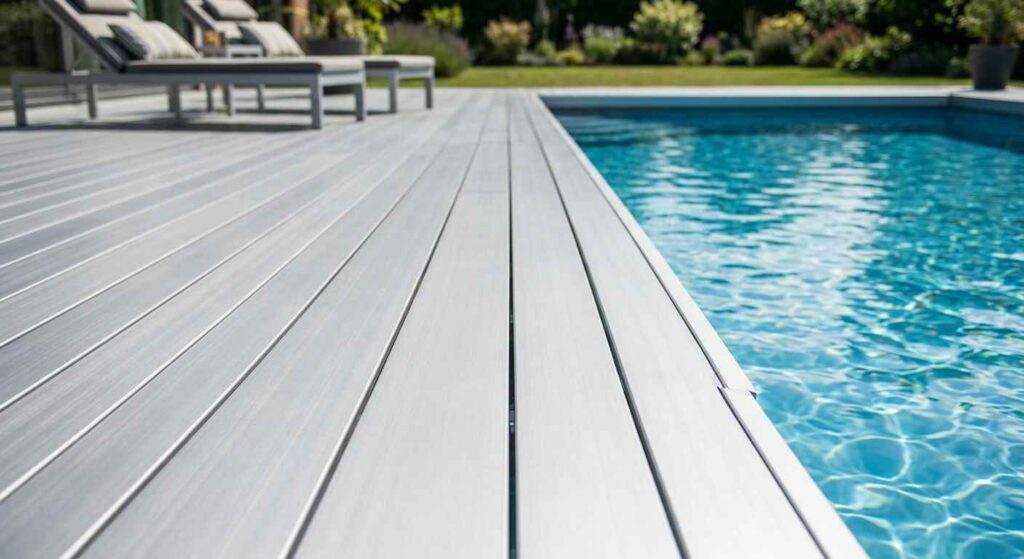 Poolside Aluminum Deck In Use