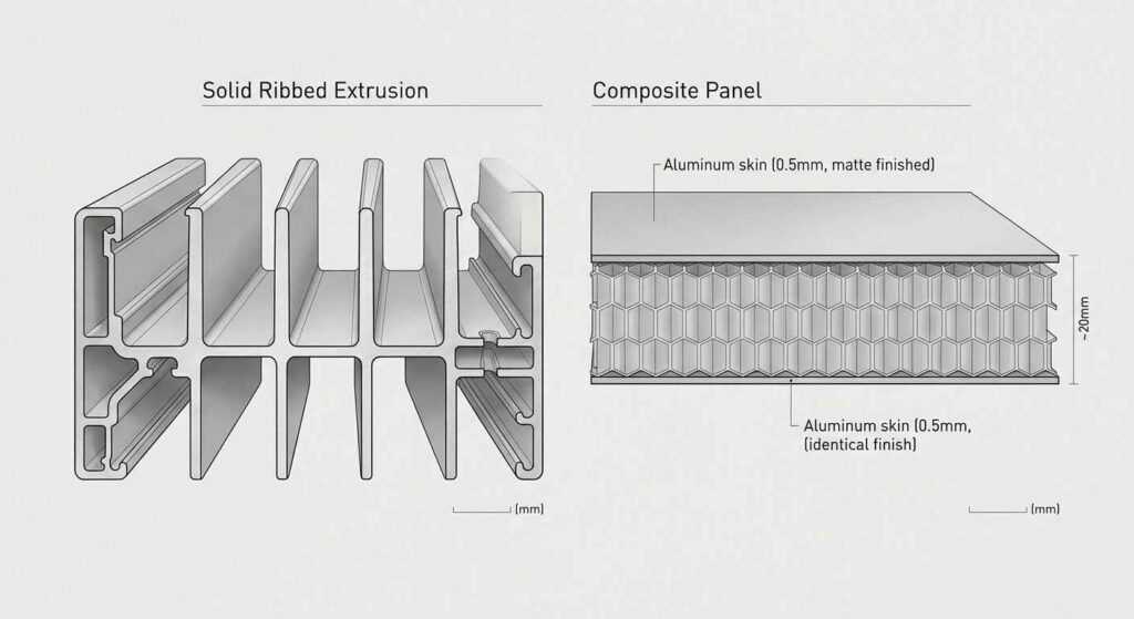 Solid Extruded Profiles Versus Composite Panels
